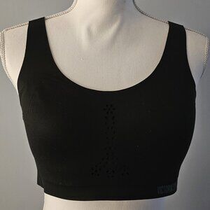 VICTORIA's SECRET sport BRA black PADDED CUPS spandex SIZE 34c